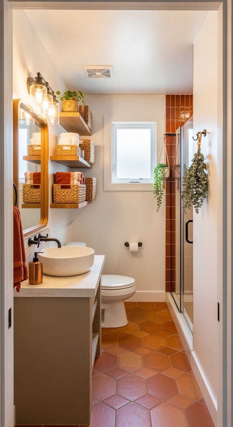 warm terracotta creamy rustic retreat