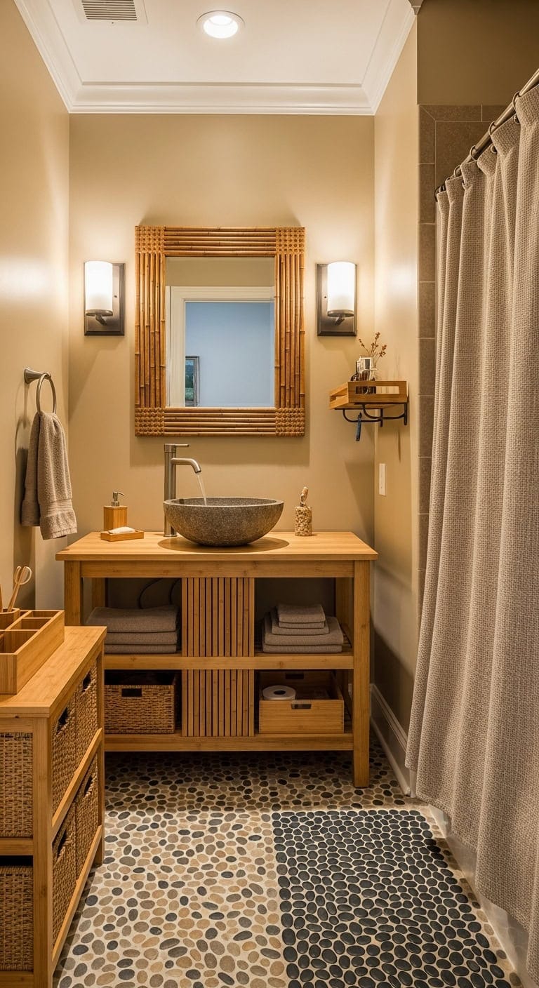 zen bamboo pebble retreat