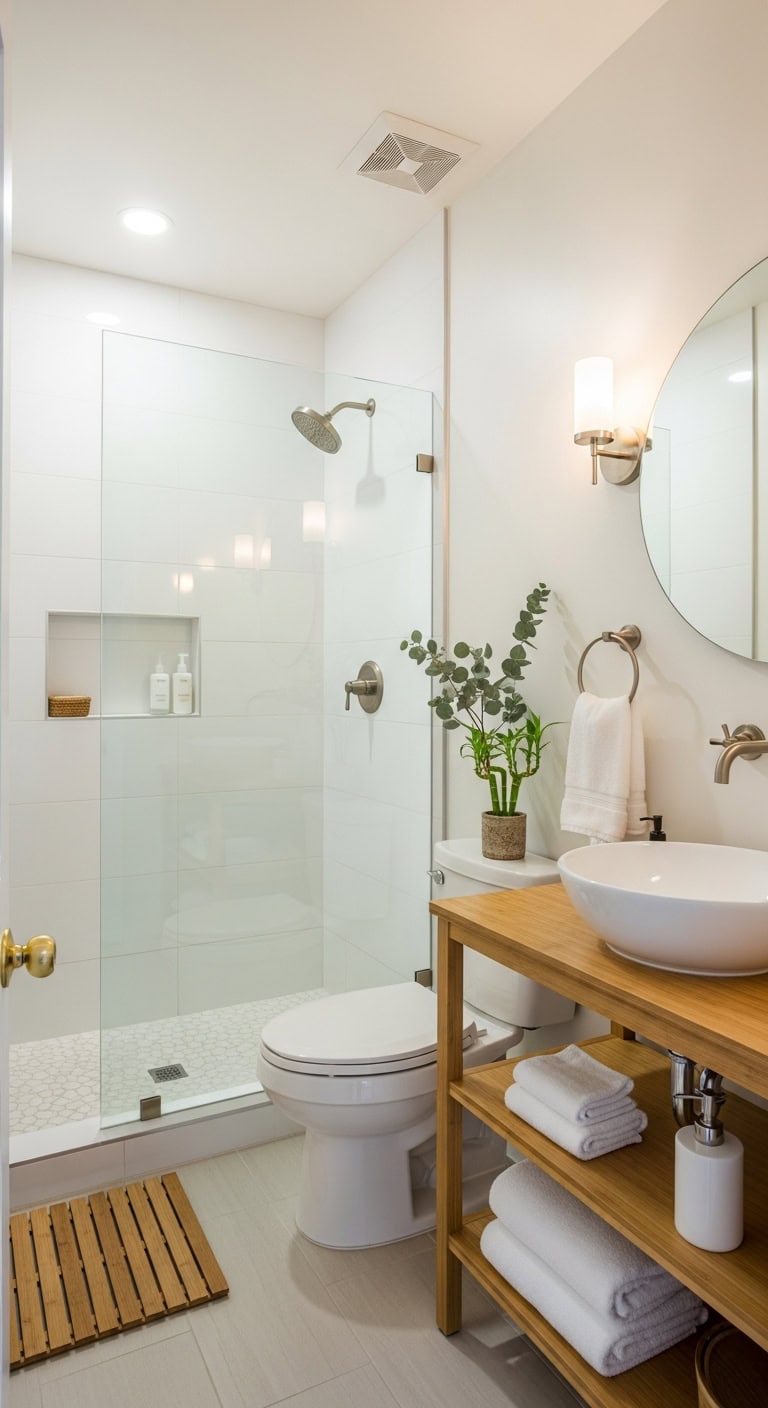 zen minimalism with glass partitions