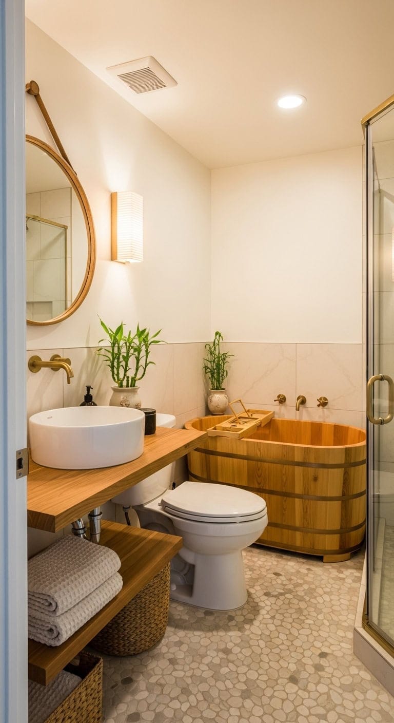 zen soaking tub retreat