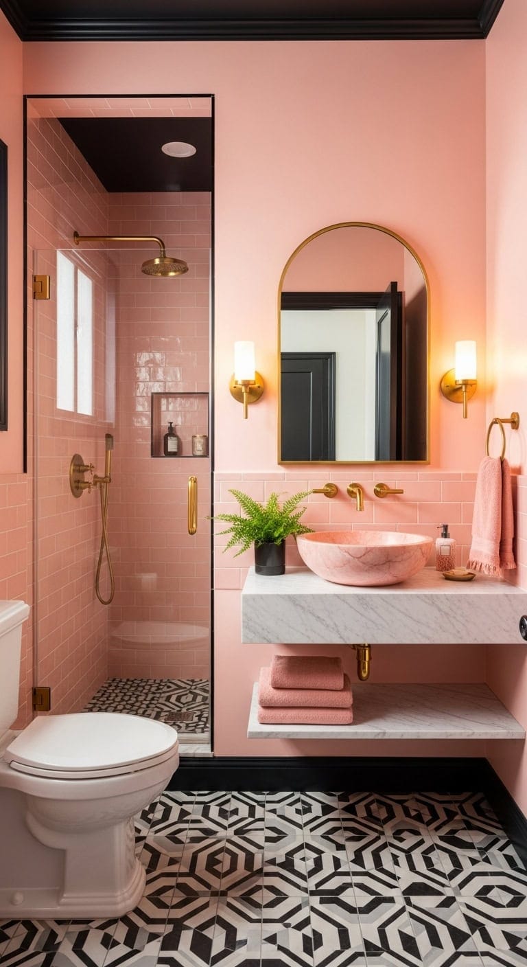 1920s art deco glamour bathroom