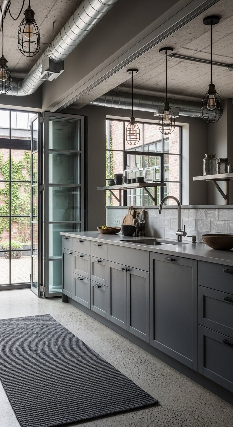 adaptable industrial chic transformative kitchen design