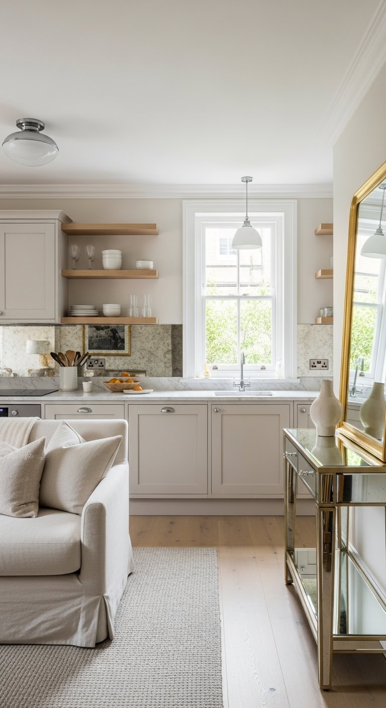 airy reflective light filled spacious