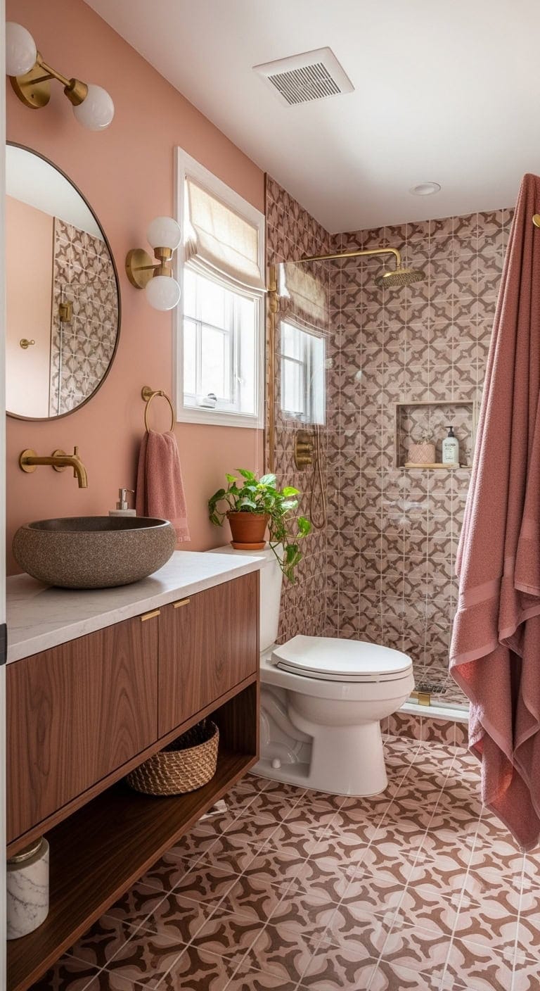 artisanal cement tile modern color palette