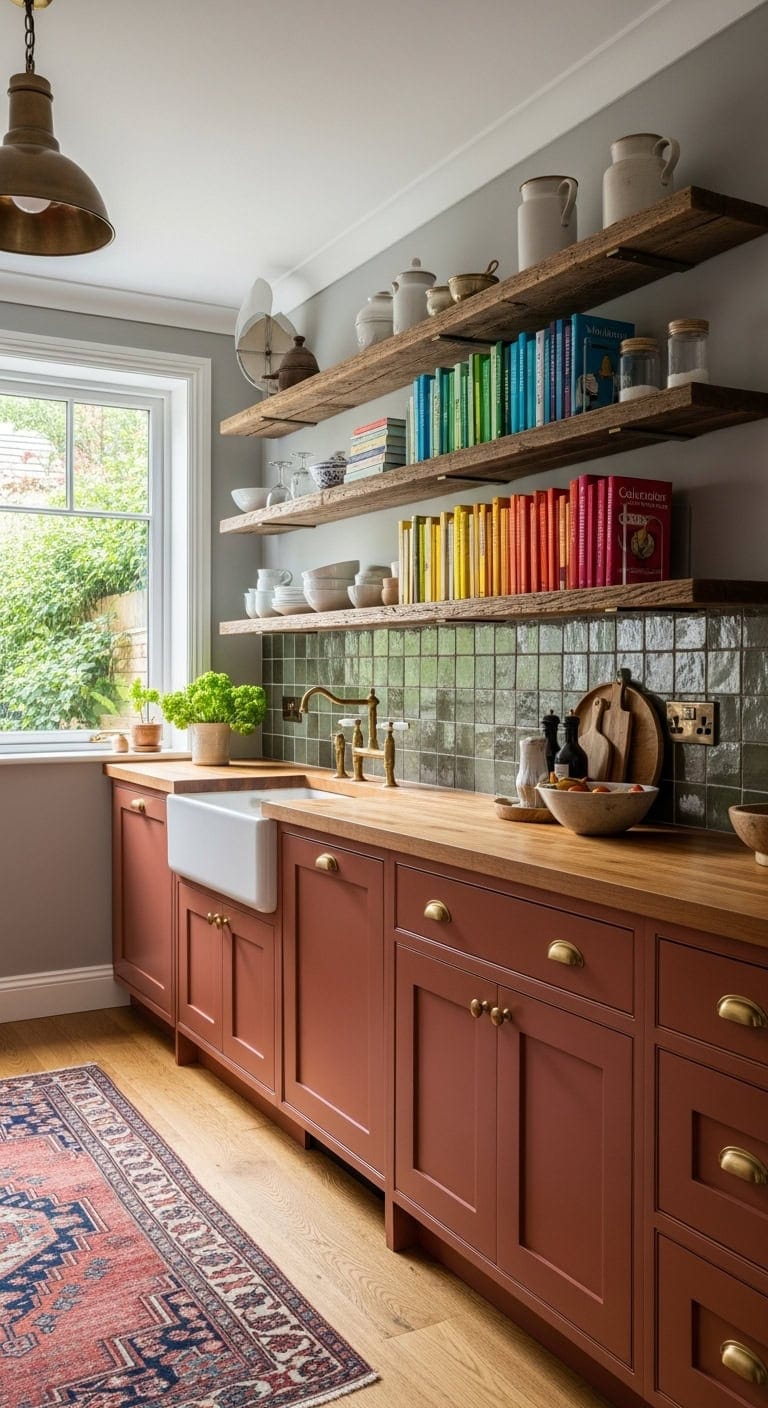 artistic culinary book spinal display