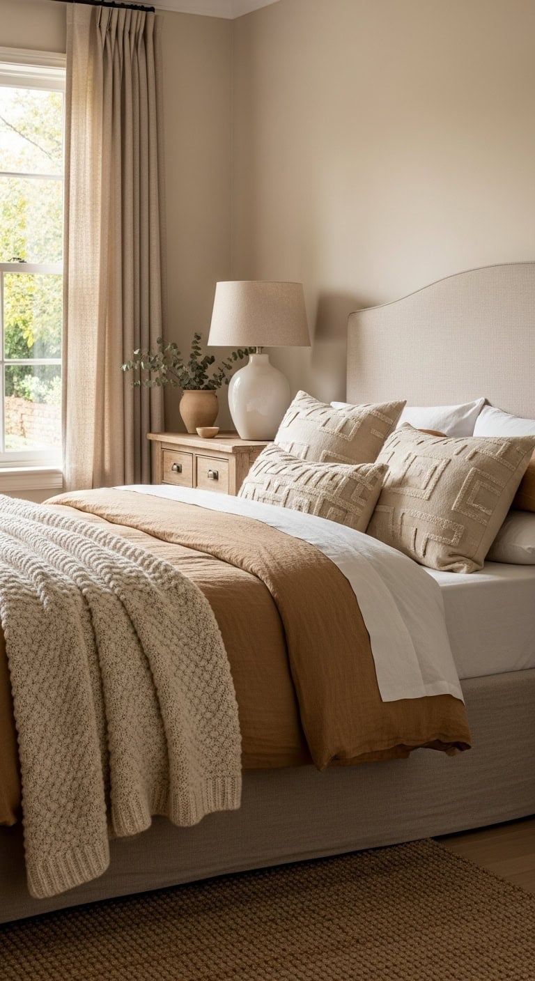 beige linen anchored serene retreat