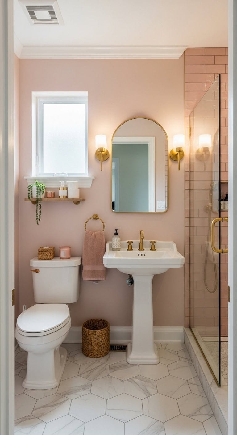 blush pink gold accents jewel box