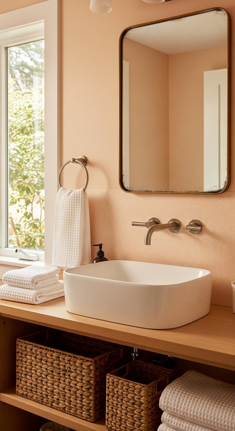 blush tones bathroom decor ideas