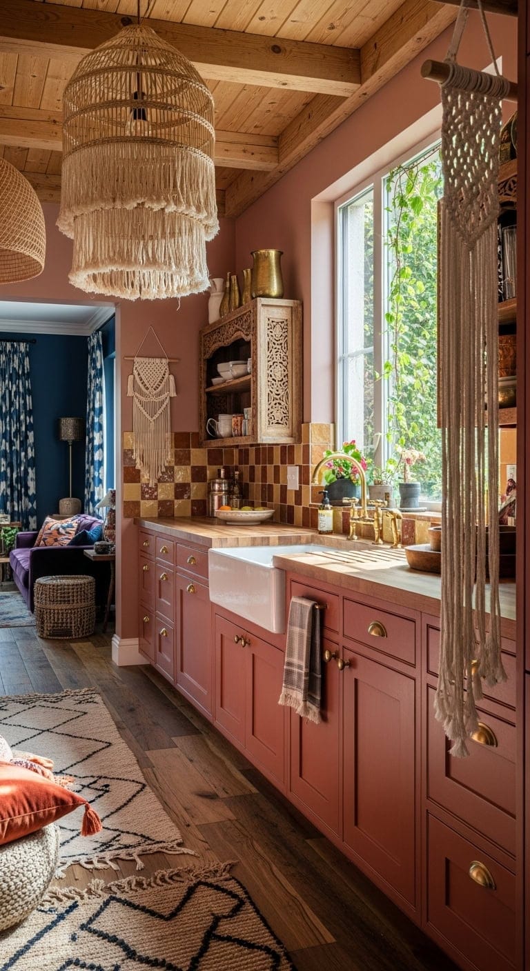 bohemian layered textural worldly