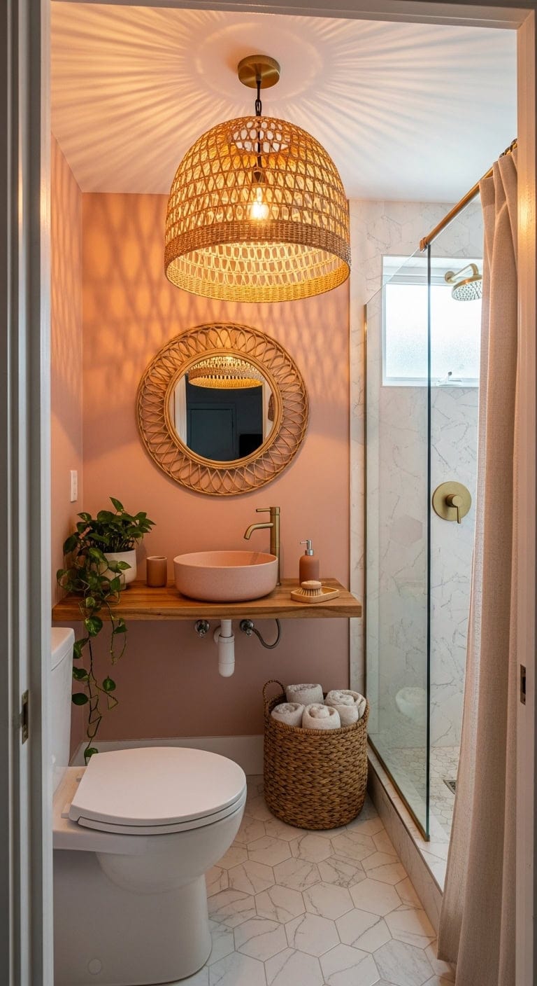 bohemian woven rattan shadow interplay