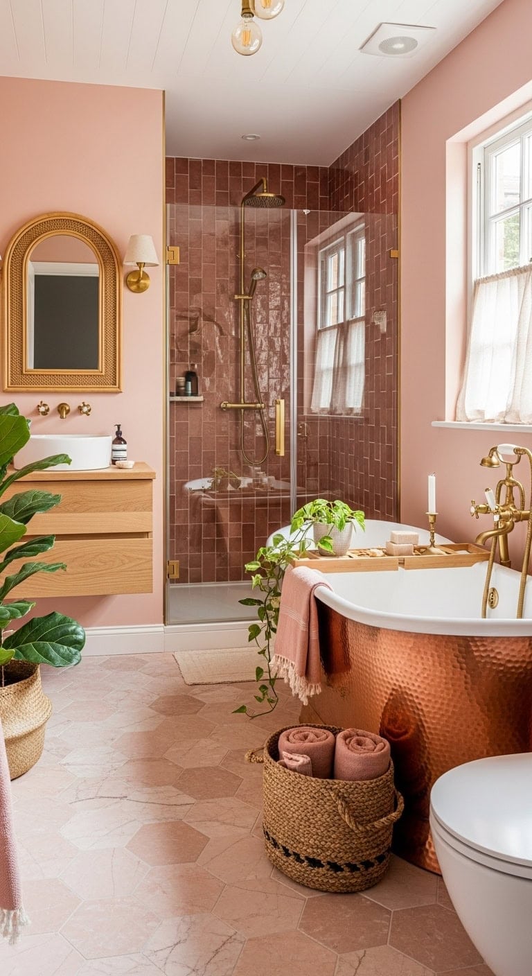 boho copper tub luxury retreat