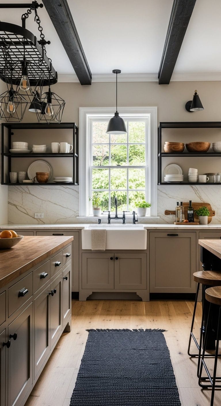 bold boundary defining kitchen accents
