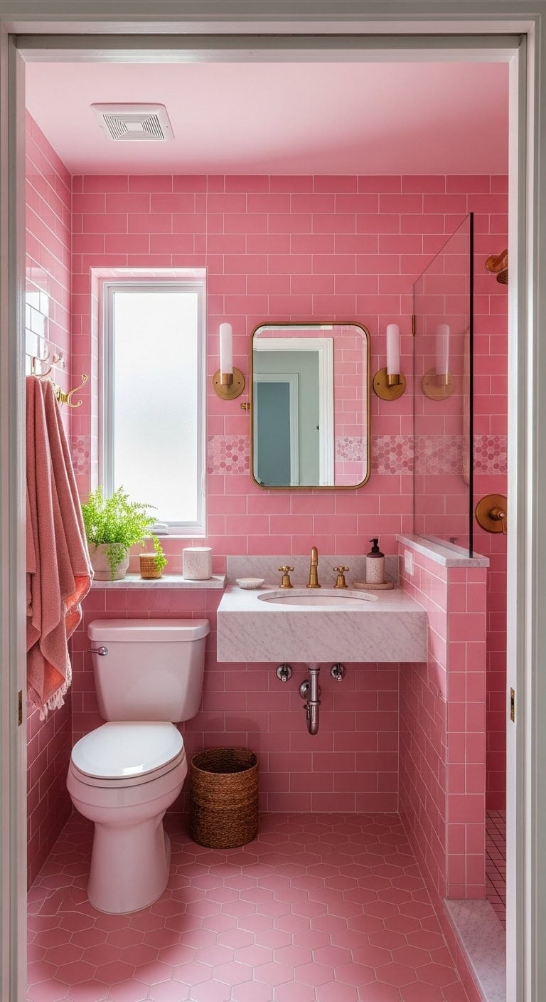 bold pink tile immersion