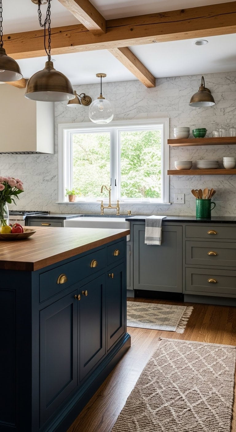 boldly paint kitchen island focal