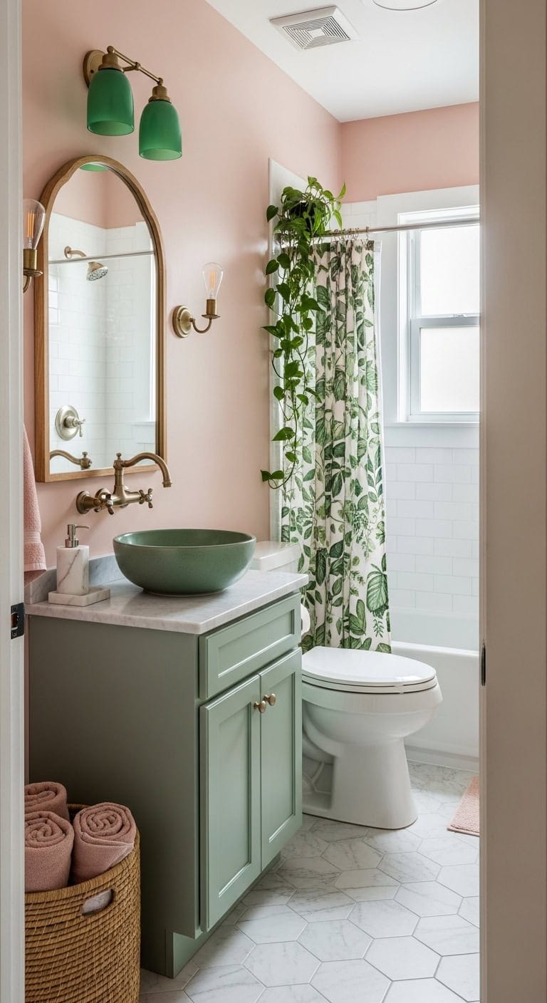 botanical oasis of blush and sage