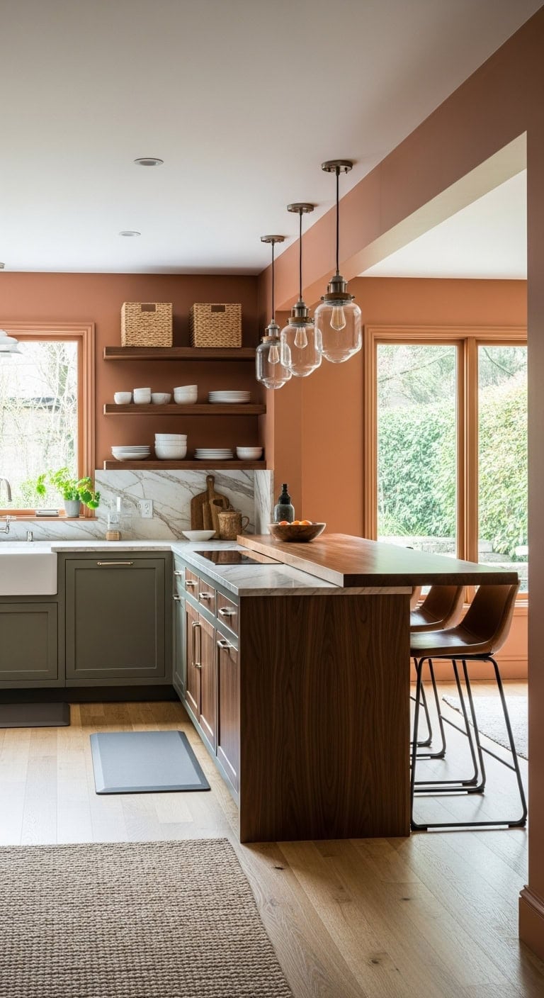 bridging kitchen and living spaces