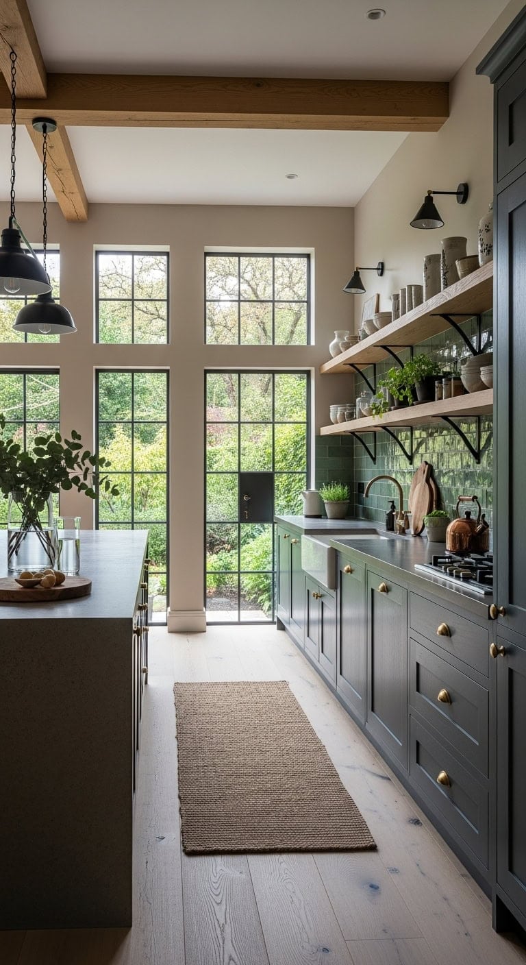 bright airy grounded inviting kitchen