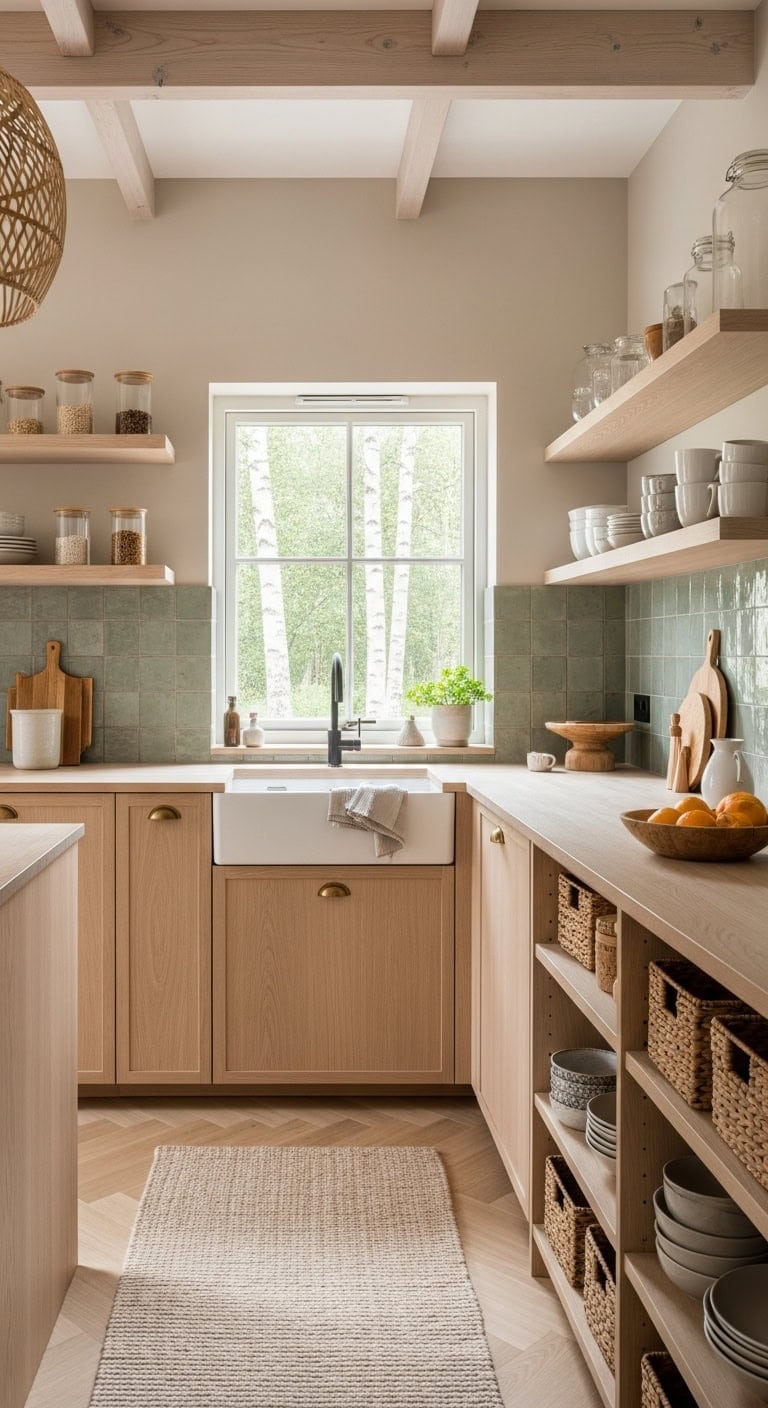 bright natural minimal scandinavian kitchen
