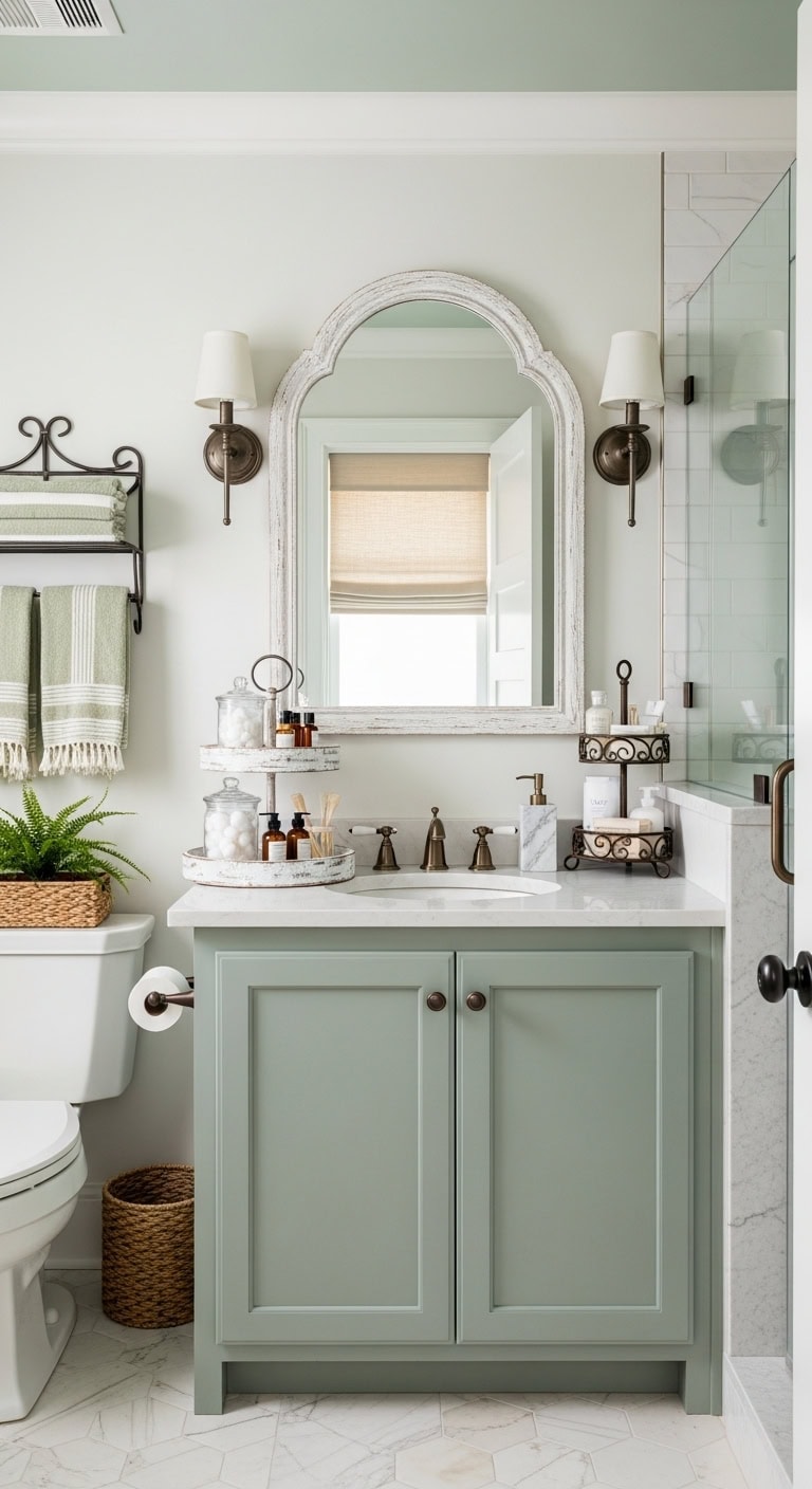 charming french country vanity organization