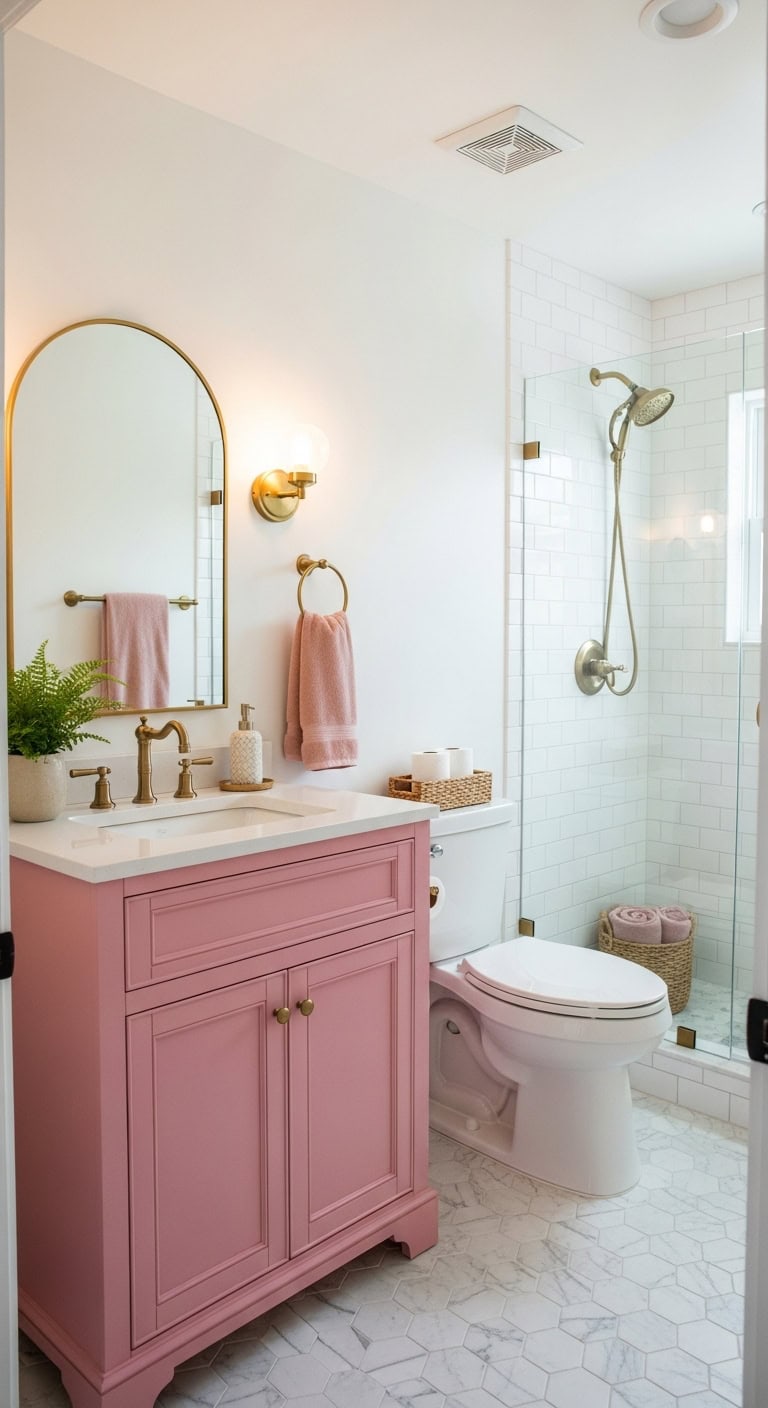 charming vintage bathroom focal vanity