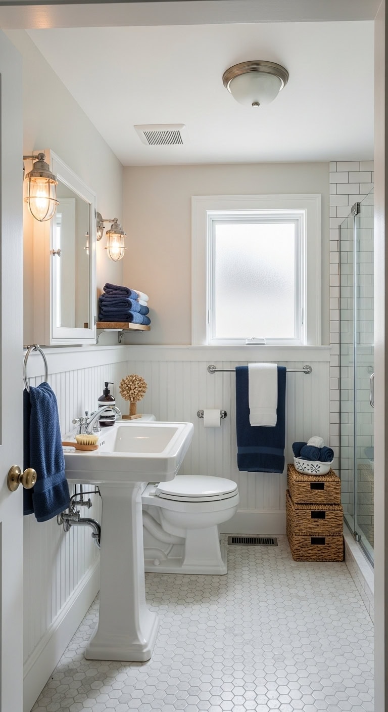 coastal cottage bathroom decor inspiration