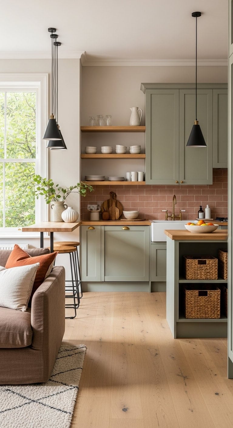 cohesive open concept apartment transformation
