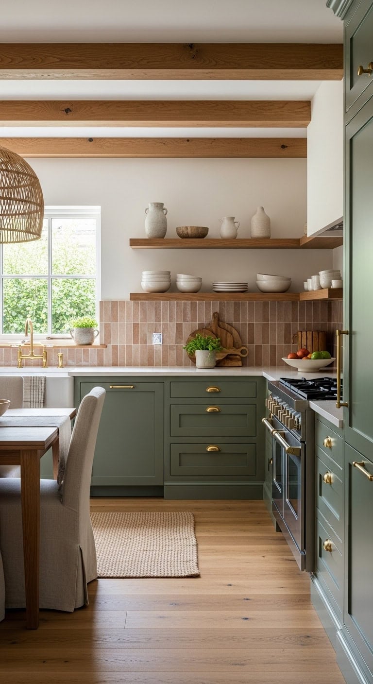 cohesive three color open concept design