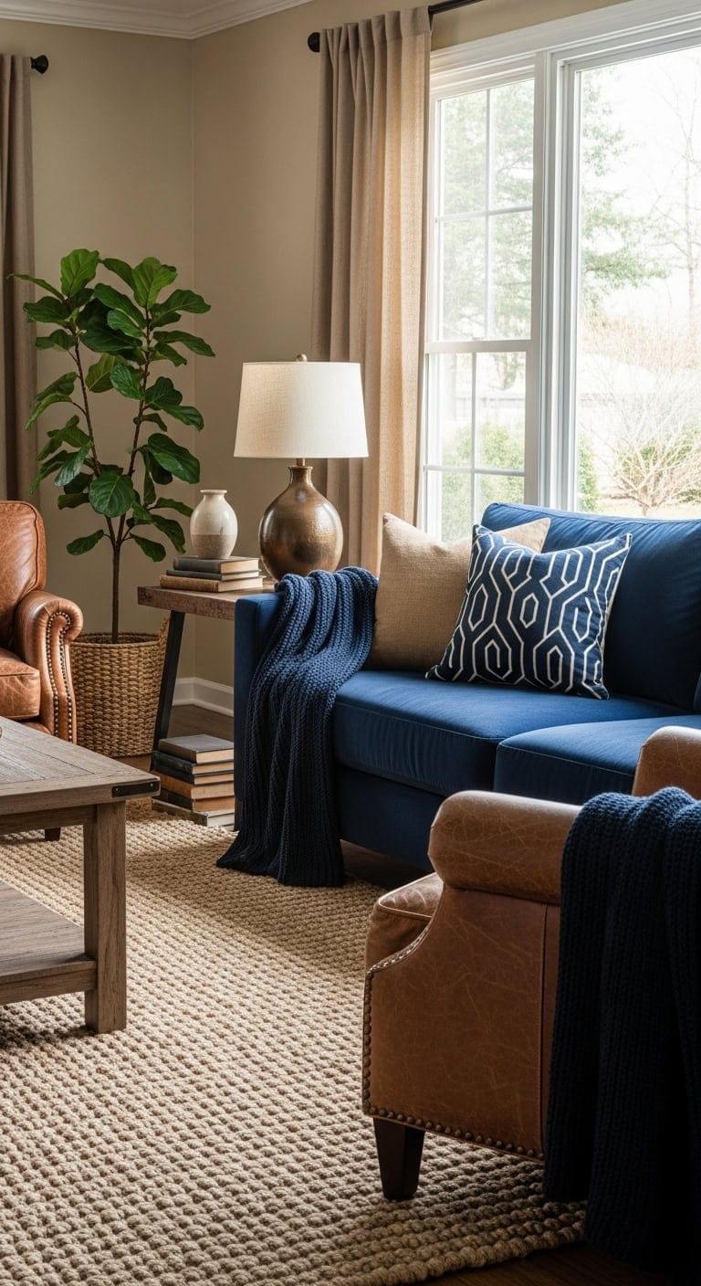 collected cozy curated furniture arrangement