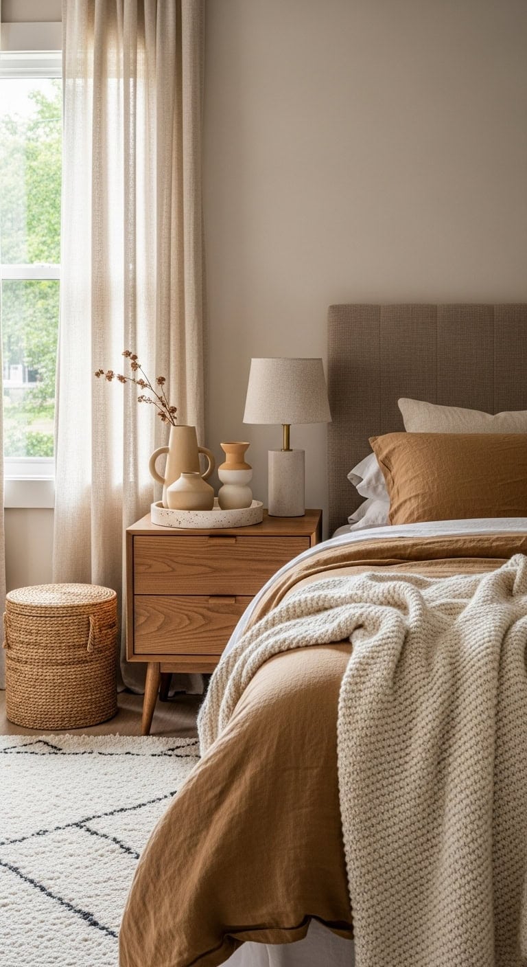 collected natural nightstand styling moments