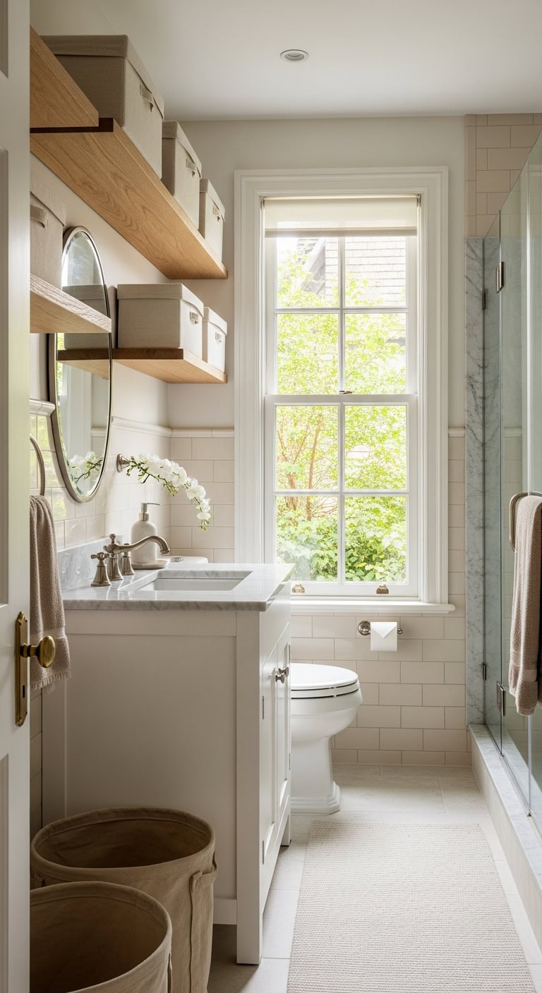 conceal bathroom clutter creatively