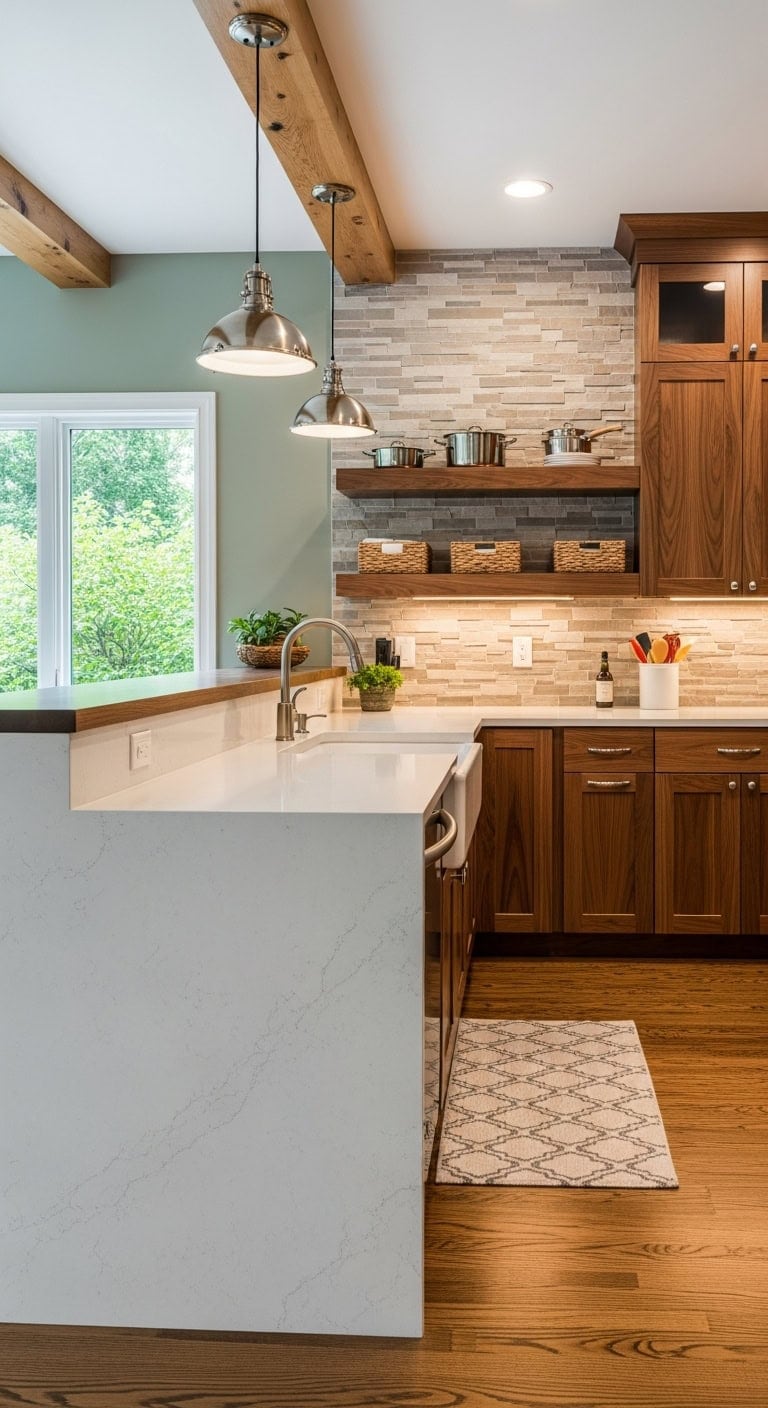 concealed clutter elevated countertop design