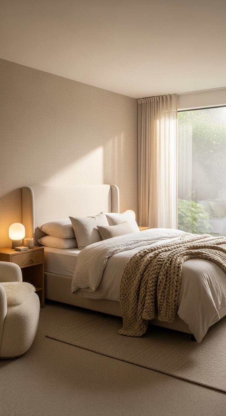 cozy beige bedroom designs comfort