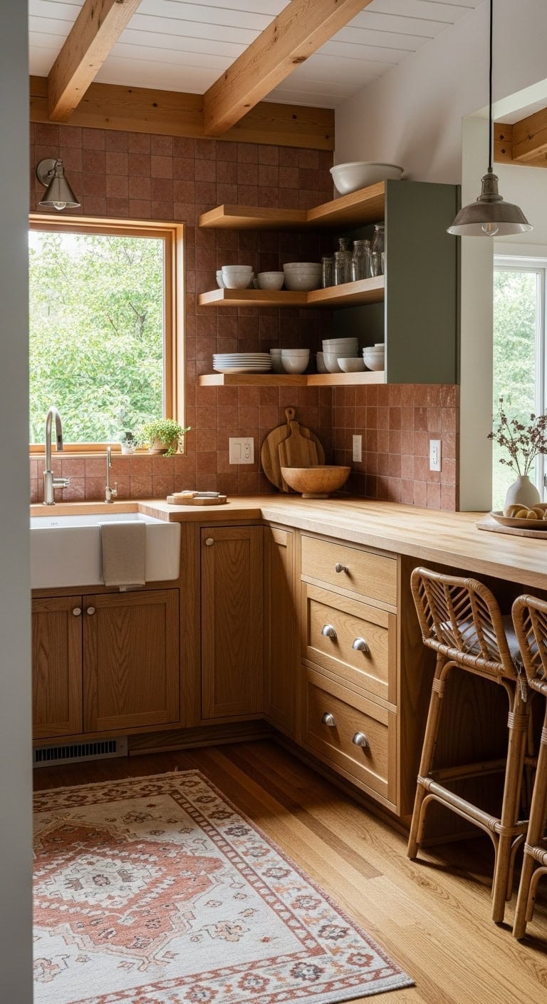 cozy corner kitchen transformation inspiration