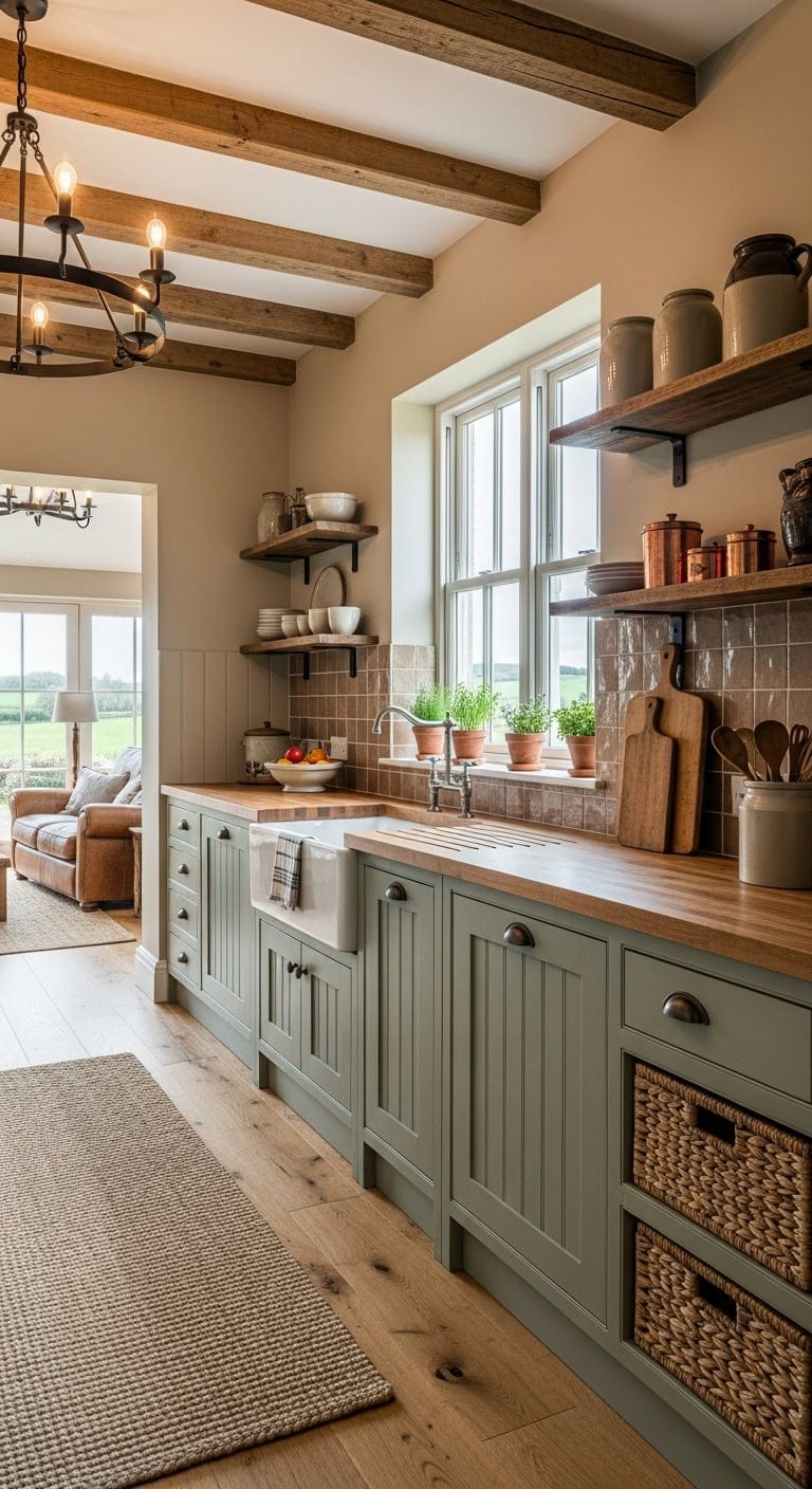 cozy farmhouse charm modern open space