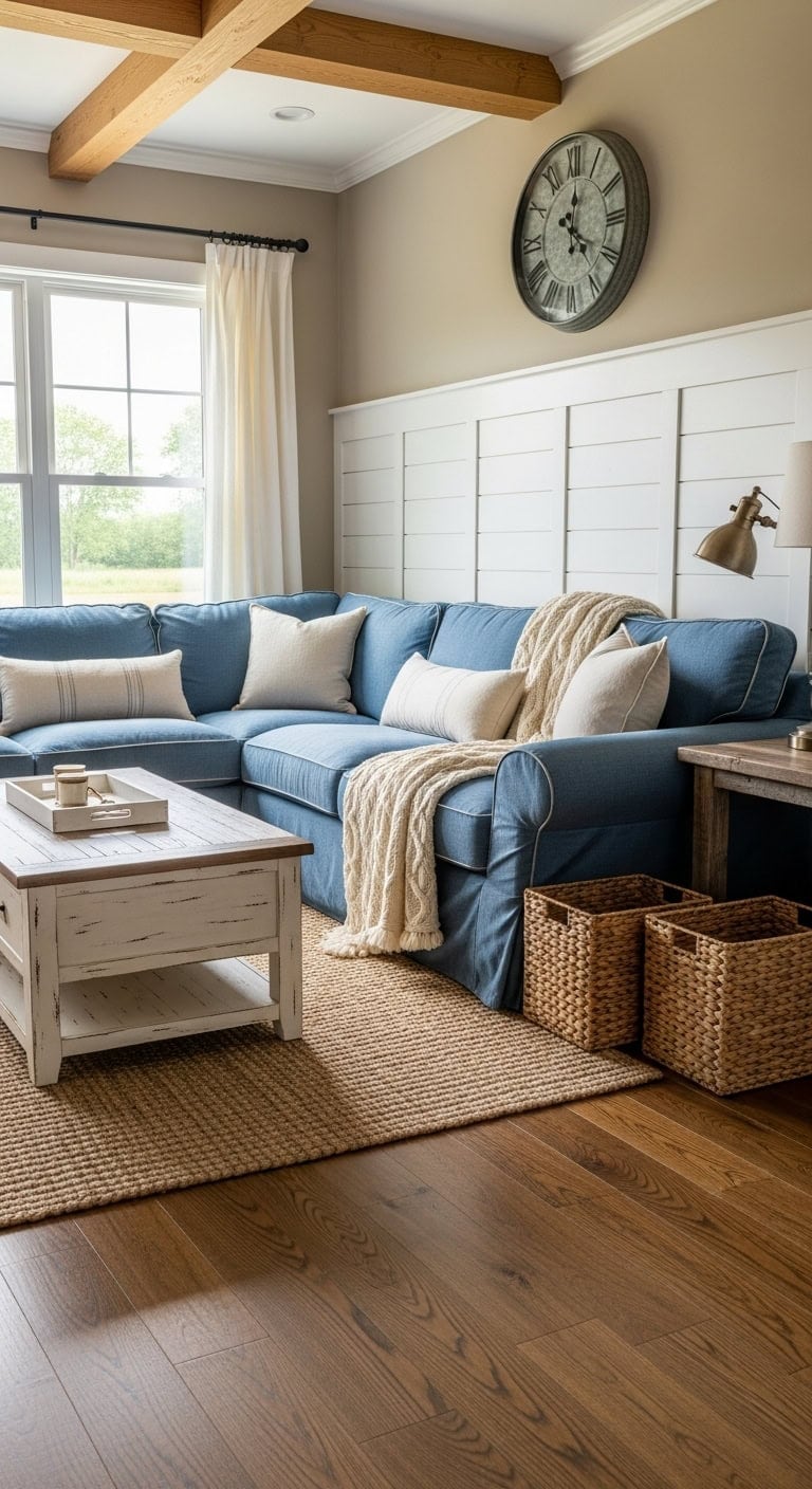 cozy farmhouse sectional ensemble