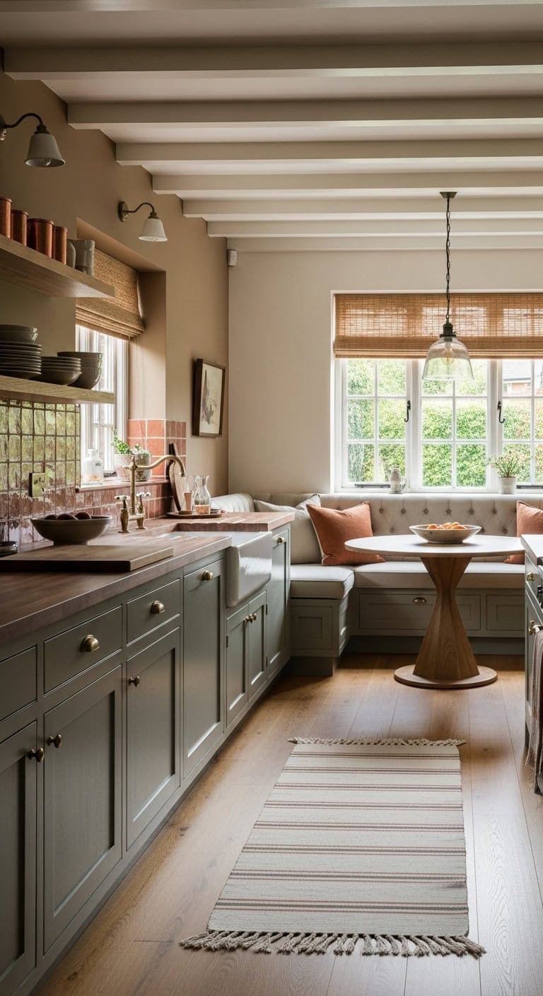 cozy farmhouse style breakfast nook