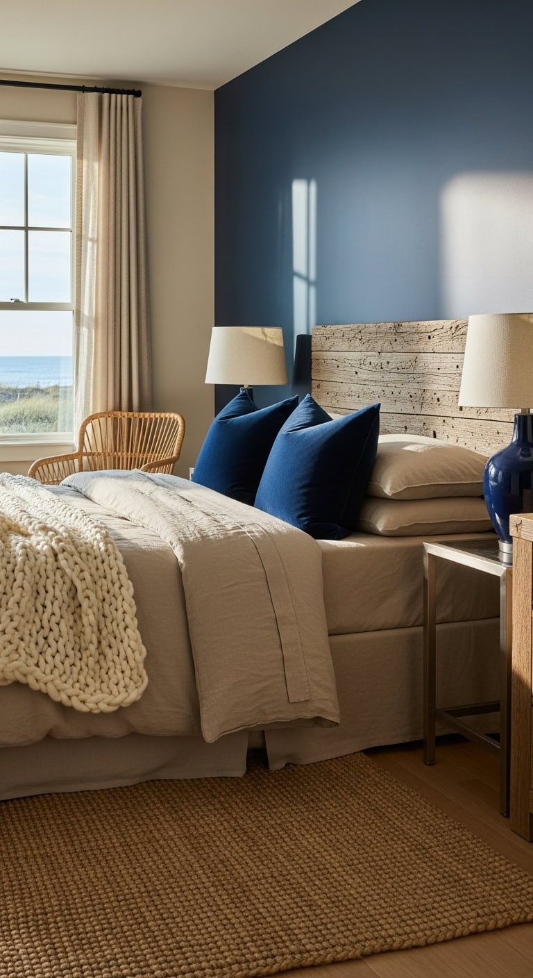 cozy layered neutral bedding retreat