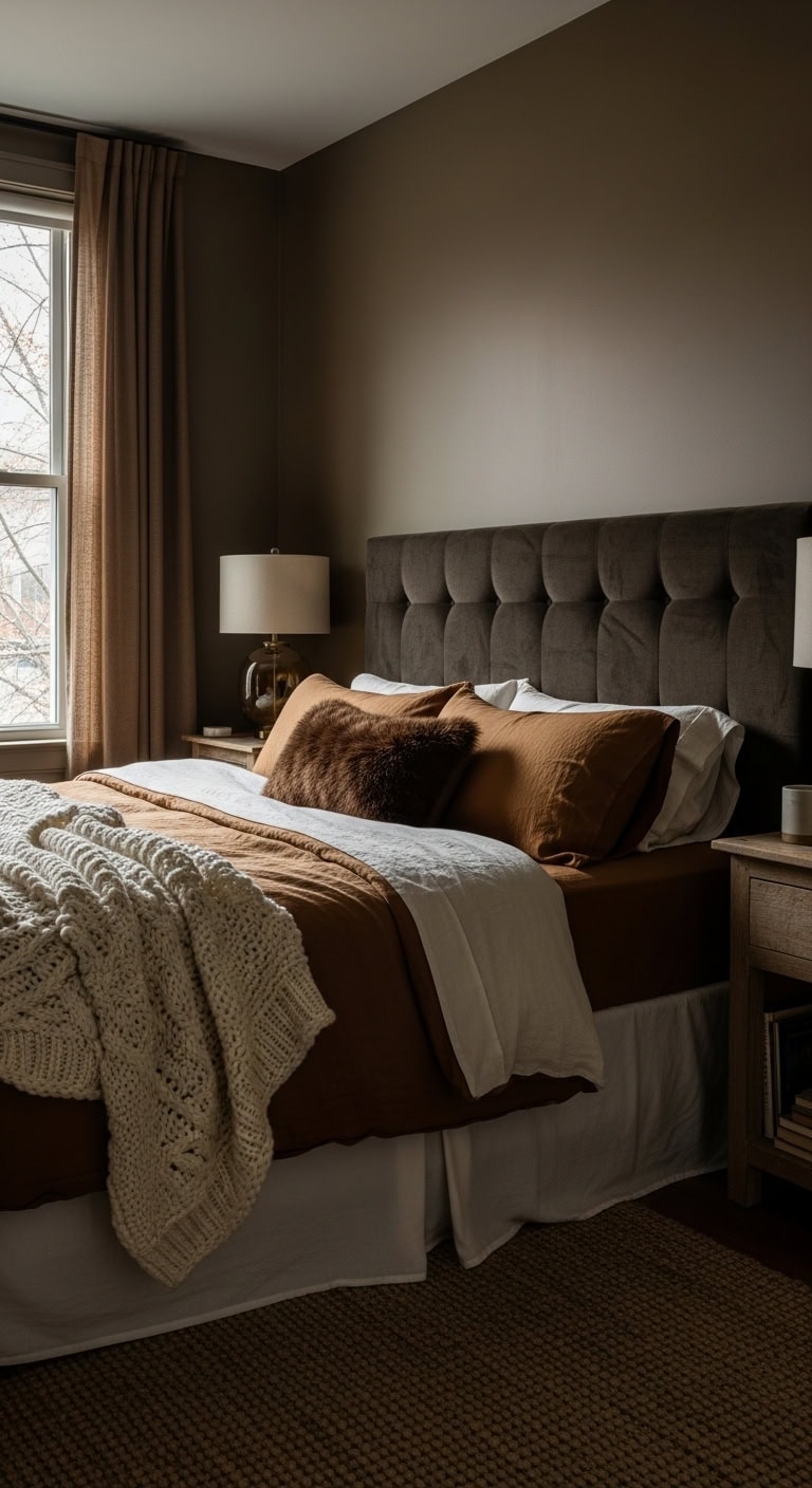 cozy layered textured inviting bedroom
