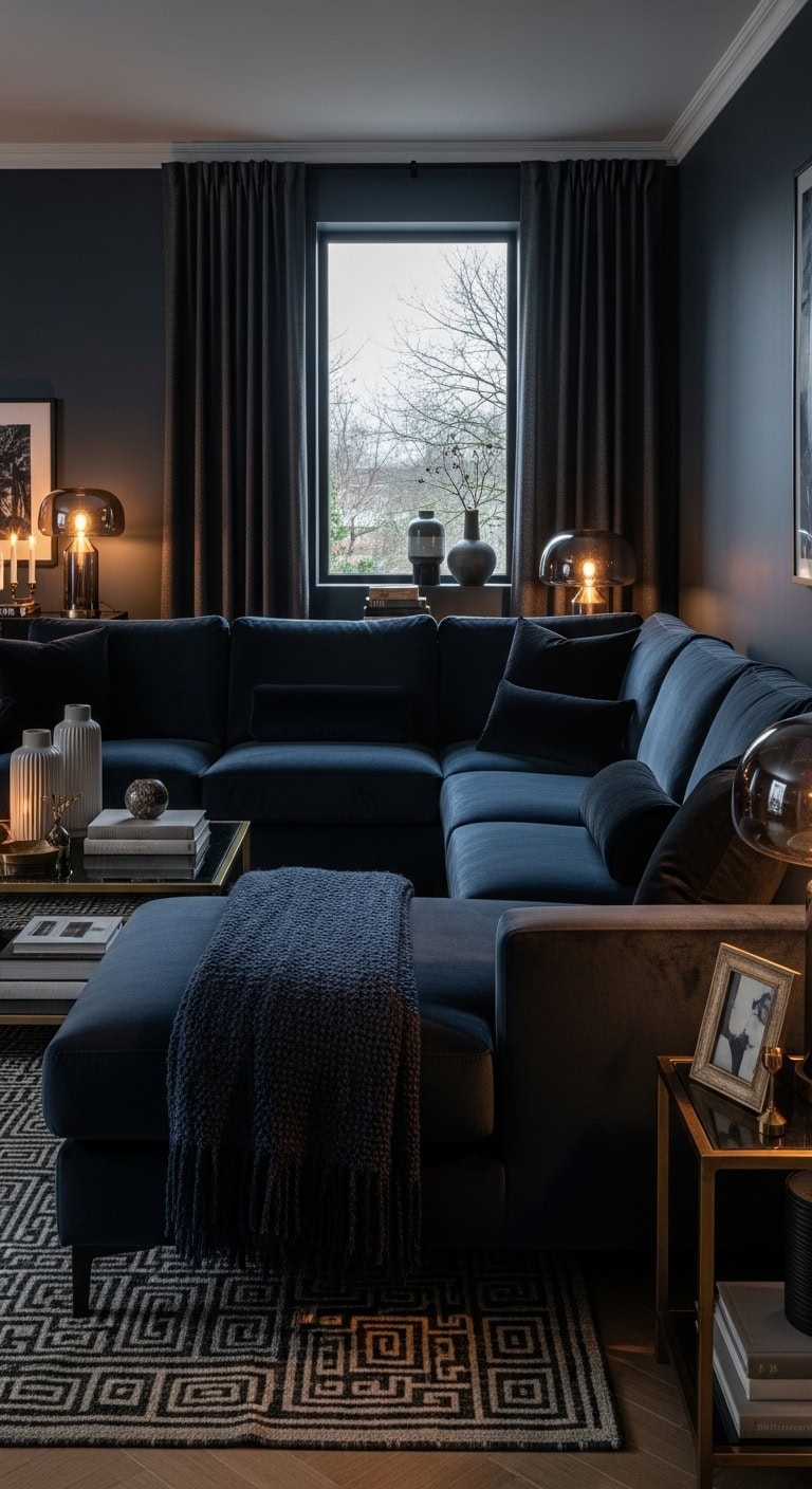 cozy moody dramatic sophisticated sectional