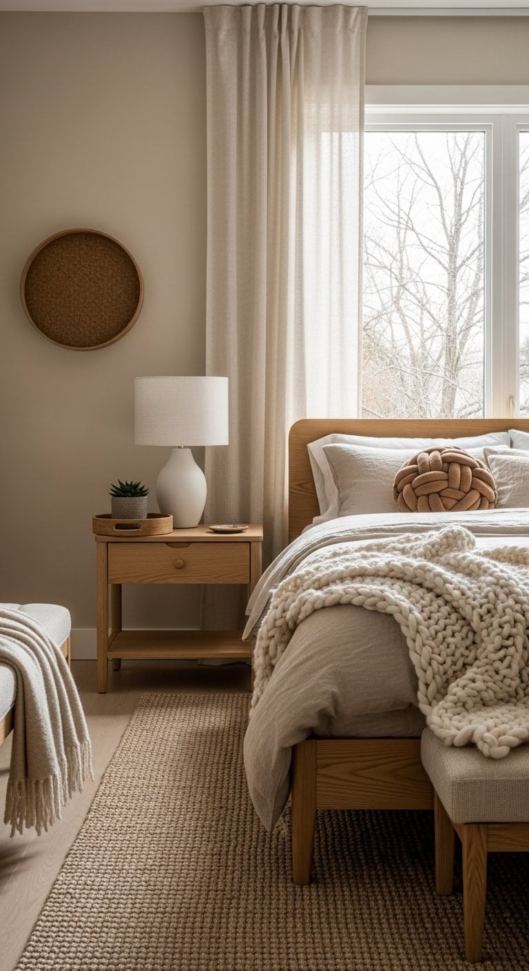 cozy nordic inspired bedroom ambiance