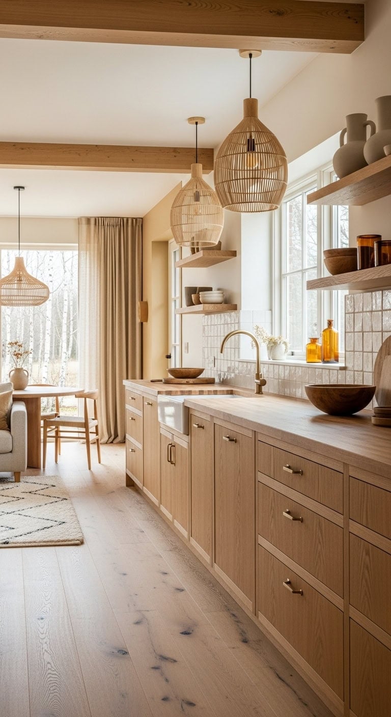 cozy nordic inspired natural wood warmth