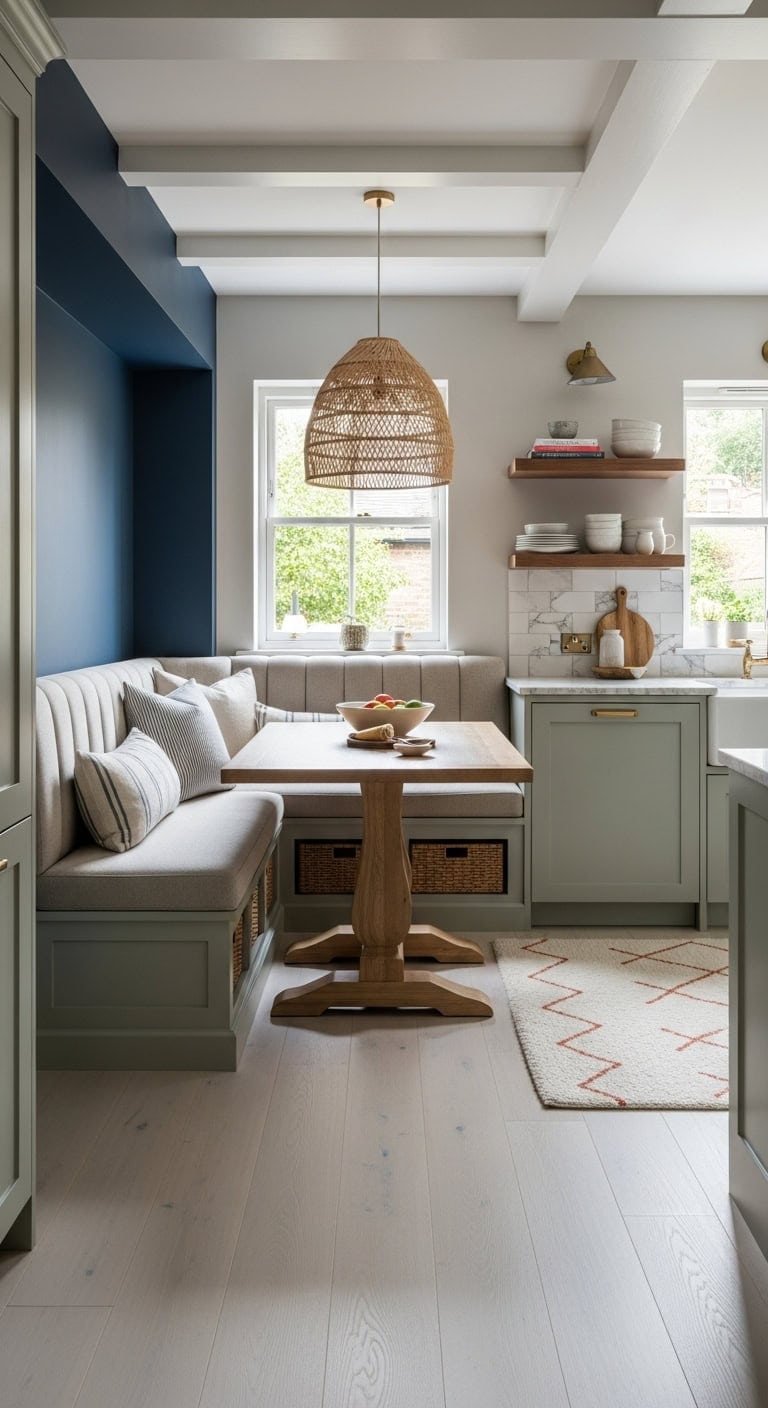 cozy open concept dining nook transformation