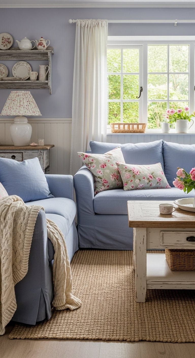 cozy periwinkle cottage charm retreat