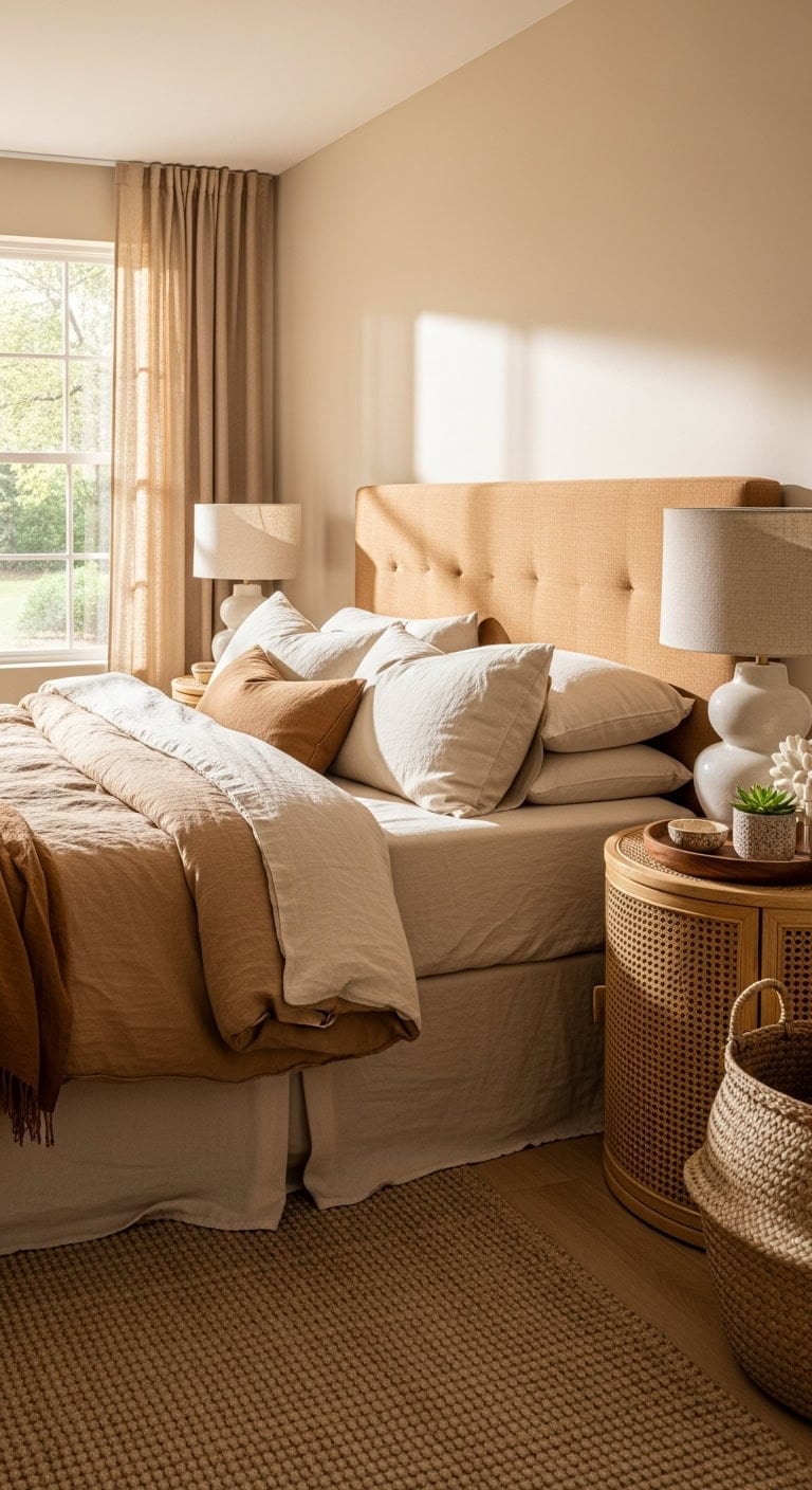 cozy relaxing layered neutral