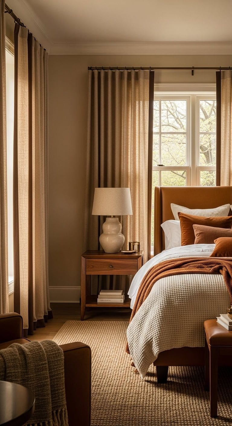 cozy sophisticated linen curtain set