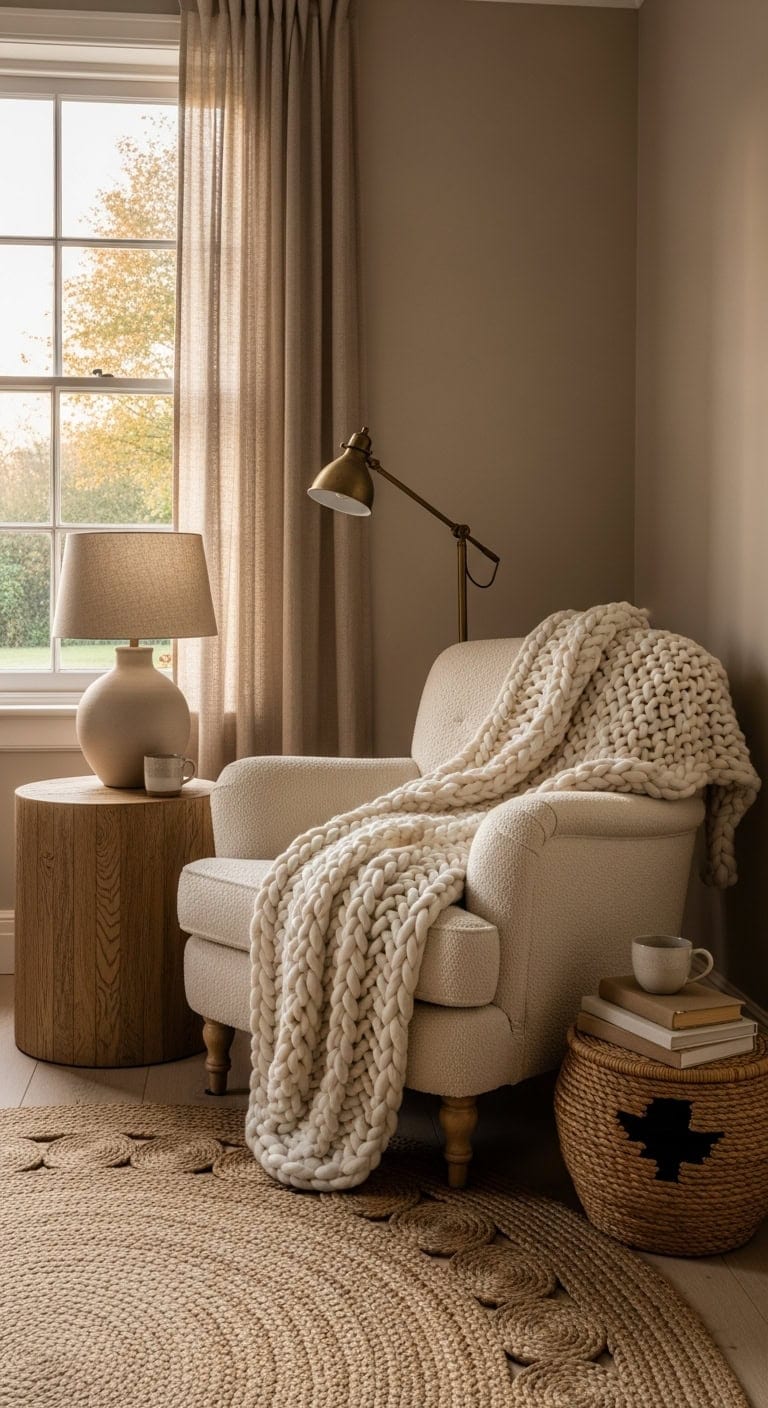 cozy tranquil natural reading nook