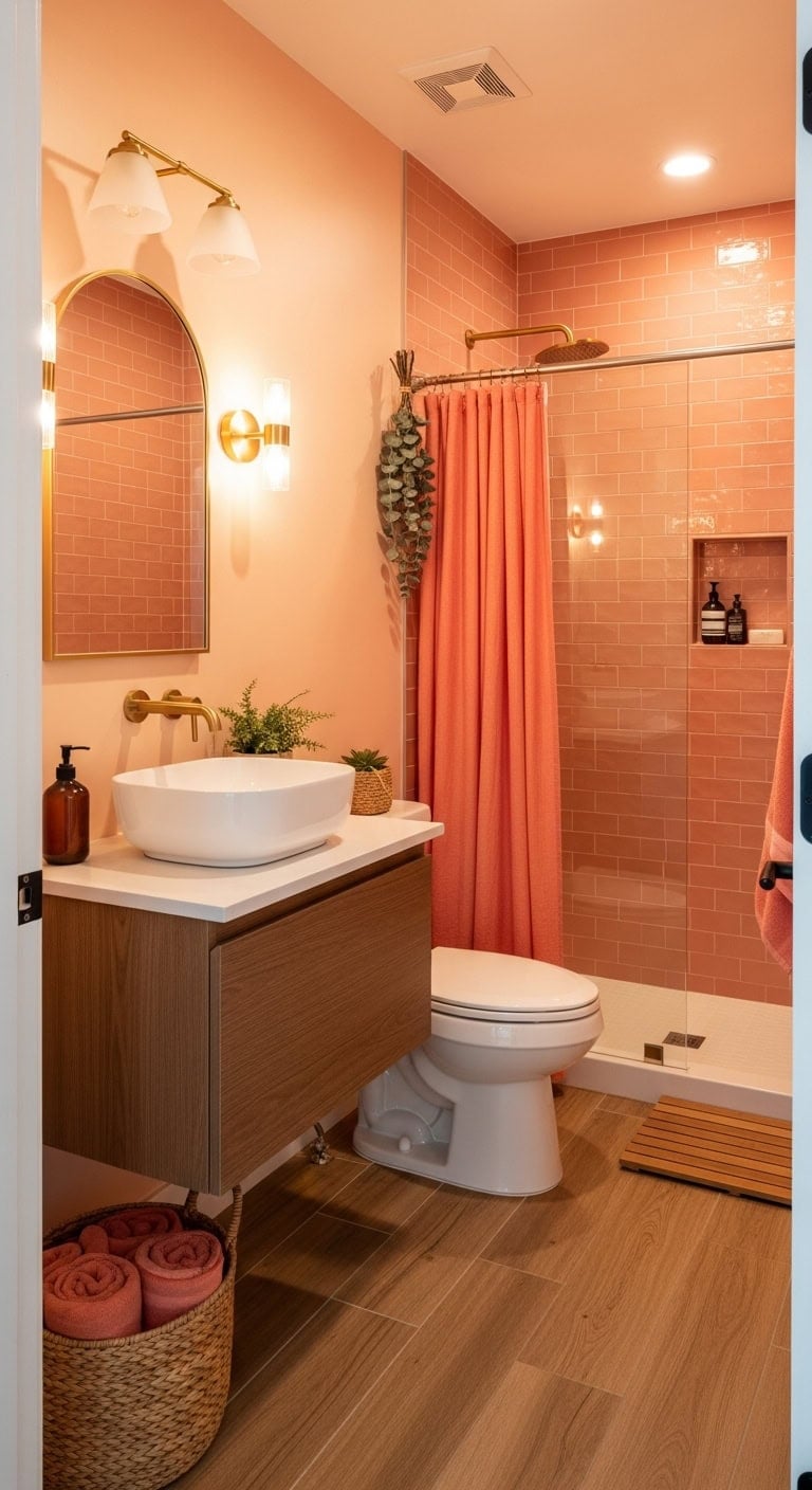 cozy warm spa like bathroom retreat