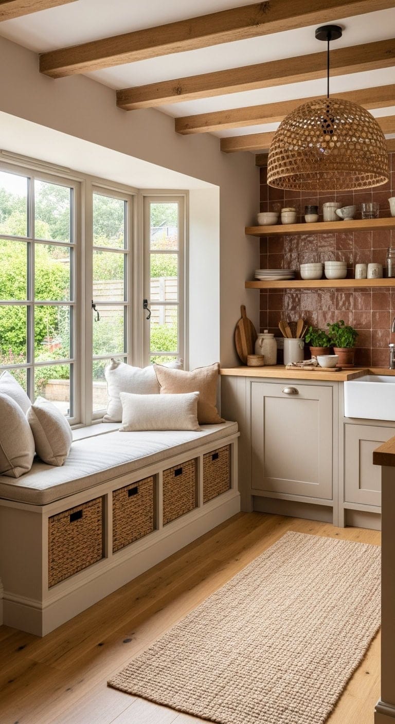 cozy window seat with hidden storage