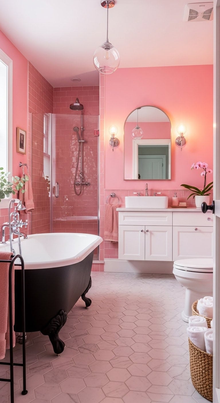 dramatic glamorous vintage inspired bathroom transformation