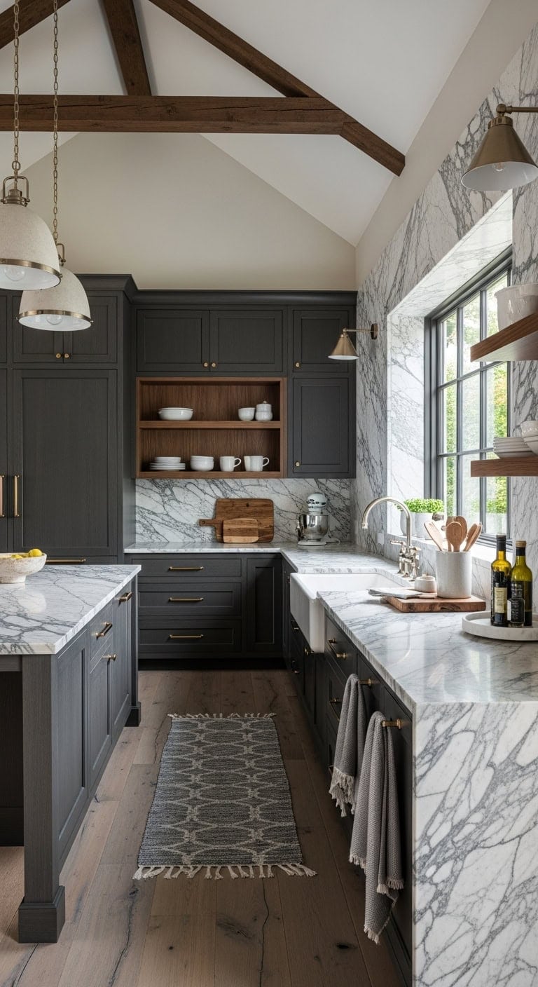 dramatic organic focal transformational stone countertops